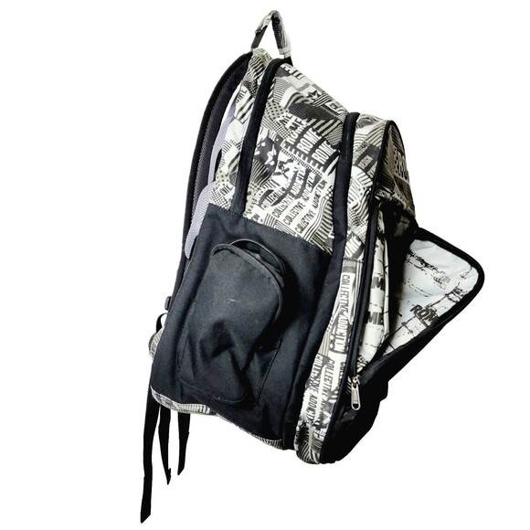 Snowboarder Backpack ROME SDS Boot Laptop Bag AOP Graphics BLK & Whi 20x13x9 VGC - Picture 3 of 15